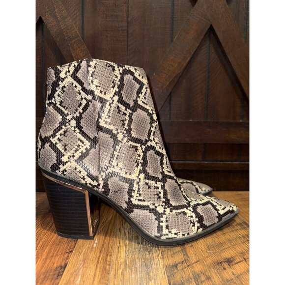 CIRCUS Sam Edelman CAL Snakeskin Embossed Boot Bootie Size 10 - Picture 2 of 14